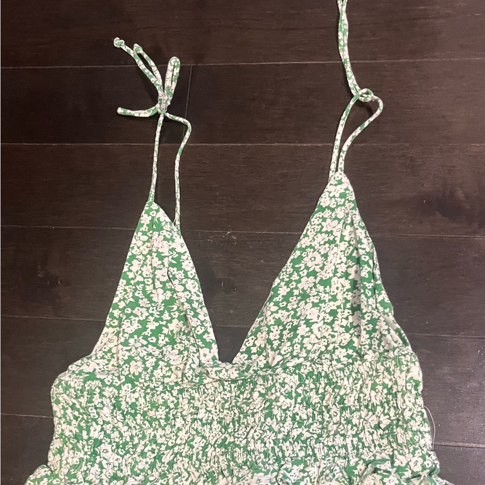 Sim & Sam Green Floral Dress